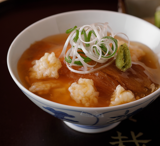 ふかひれと生湯葉のあんかけ